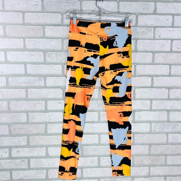 Lularoe Halloween Ghost Print Leggings Size 0/S - Picture 4 of 7